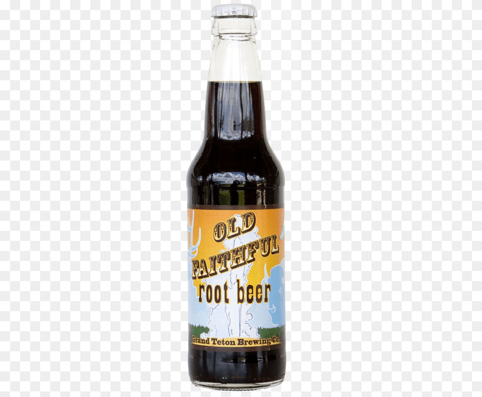Our Old Faithful Root Beer Is A Hand Crafted Traditional Grand Teton Brewing Co Old Faithful Root Beer, Alcohol, Beverage, Bottle, Beer Bottle Png Image