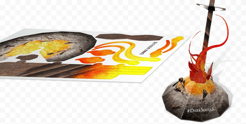 Our Papercraft Bonfire Ended Up Being The Most Successful Dark Souls 3 Bonfire Papercraft, Advertisement, Poster, Blade, Dagger Free Png