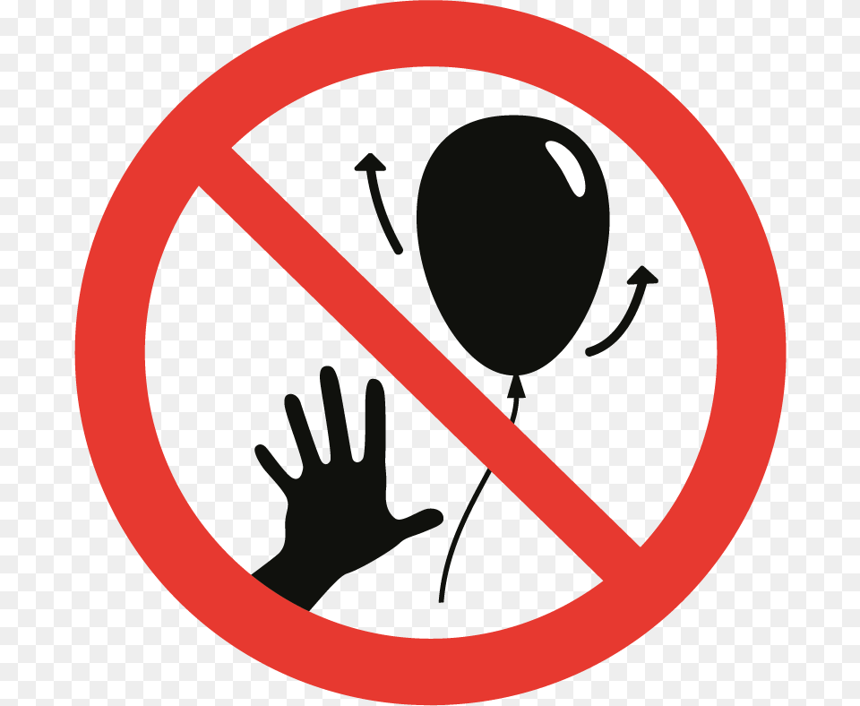 Our Position On Balloon Releases, Sign, Symbol, Road Sign, Clothing Free Png Download