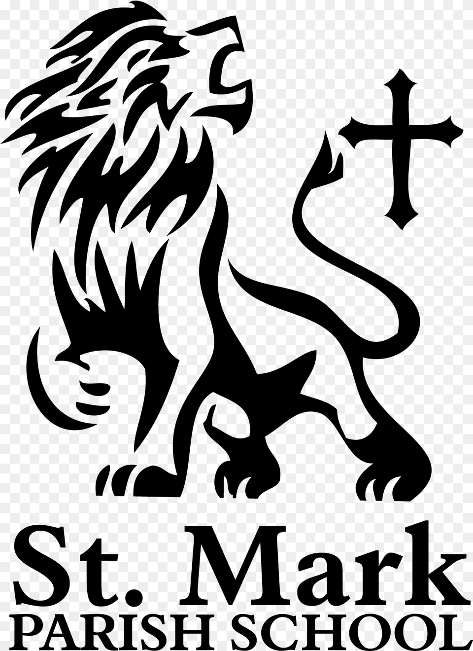 Our School Saint Mark Catholic Church Lion Of St Mark Logo, Gray Png Image