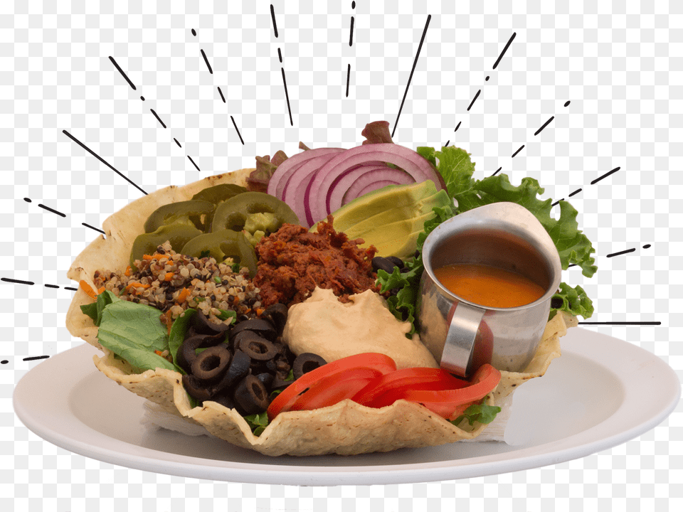 Our Signature Vegan Taco Salad Is So Tasty You39ll Forget Poached Egg, Food, Food Presentation, Lunch, Meal Free Png