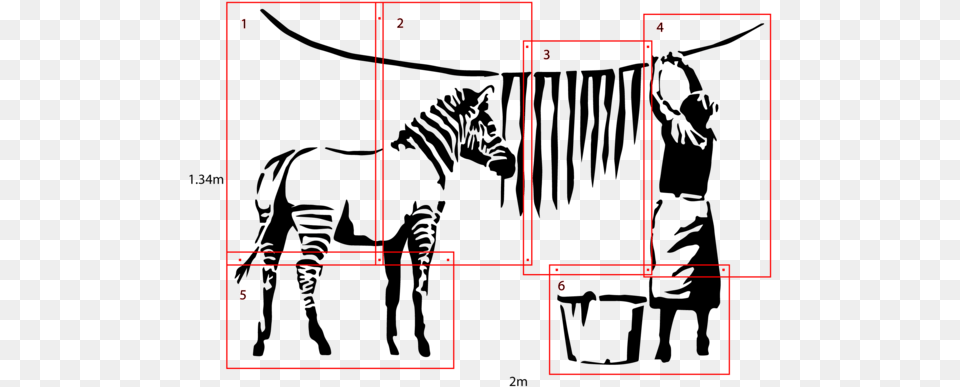 Our Stencils Are Banksy Zebra Free Transparent Png