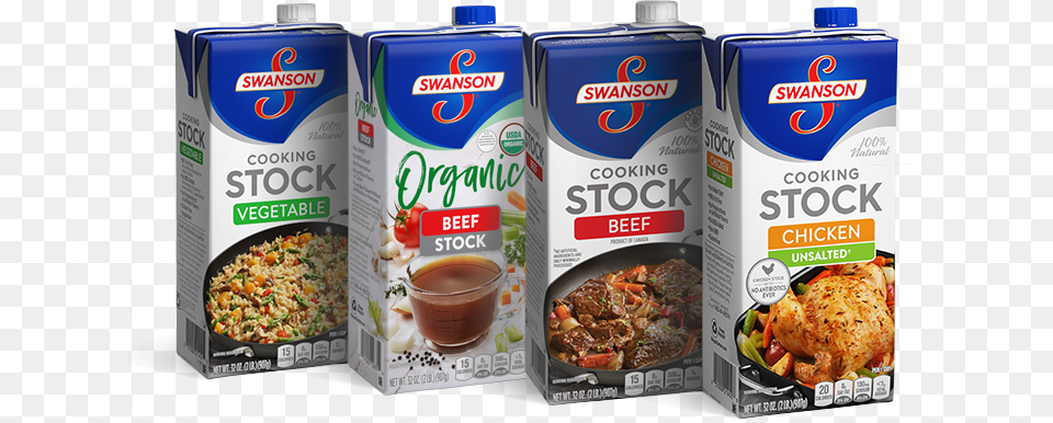 Our Stocks Swanson Unsalted Cooking Stock Chicken 32 Ounce Pack, Food, Lunch, Meal, Tin Free Transparent Png