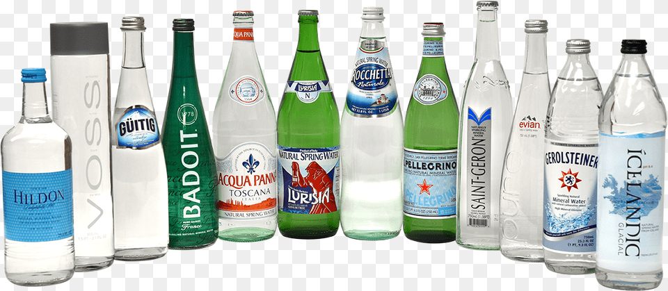 Our Top 12 Gold Medal Waters In Glass Bottles Artesian Water Glass Bottle, Alcohol, Beer, Beverage, Water Bottle Free Png