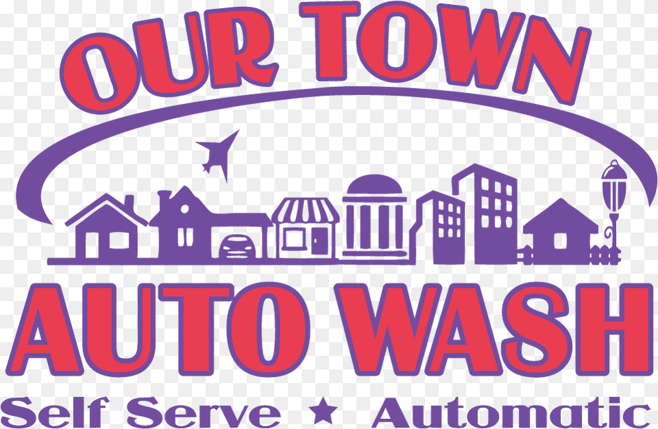 Our Town Auto Wash Self Serve And Touchless Automatic Poster, Purple, Scoreboard, Advertisement, Logo Png Image