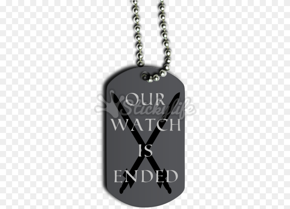 Our Watch Is Ended Dog Tag Chain, Accessories, Jewelry, Necklace, Pendant Png Image
