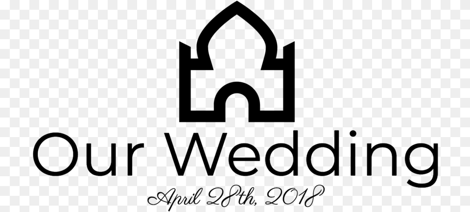 Our Wedding Logo Sign, Gray Free Transparent Png
