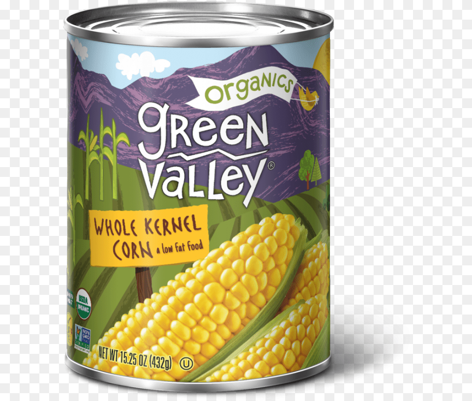 Our Whole Kernel Corn Green Valley Organics Corn Whole Kernel 15 Oz, Can, Tin, Food, Grain Png Image