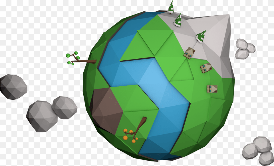 Our World Low Poly Earth, Sphere Png Image