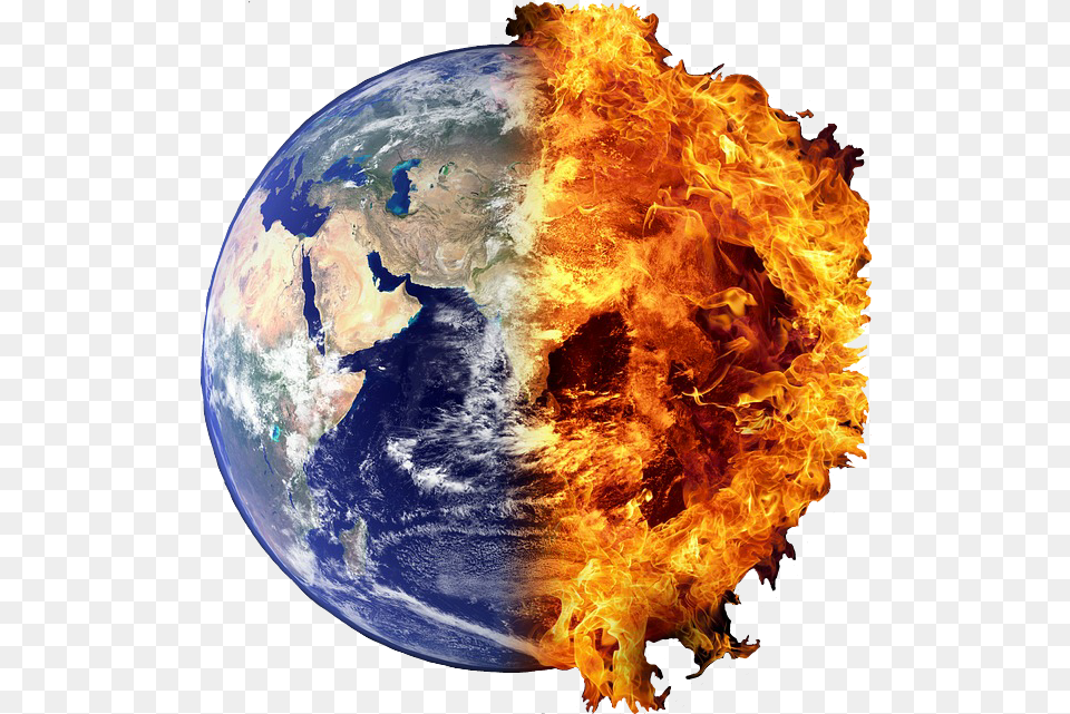 Ourearth Planet Fire World Globe Sticker By Sandra Earth On Fire No Background, Astronomy, Outer Space, Sphere, Bonfire Png