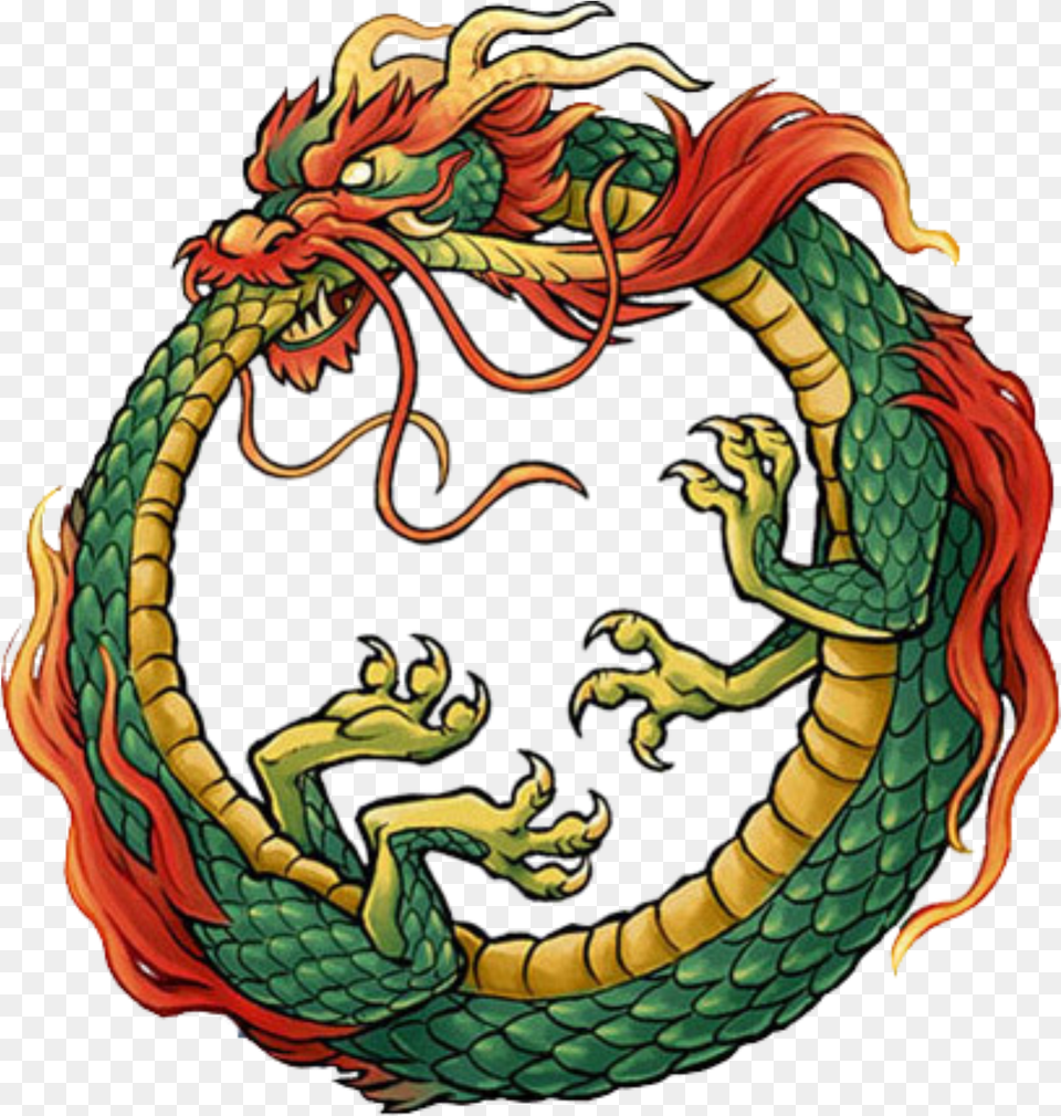 Ouroboros The Infinity Symbol Mythologiannet Dragon Biting His Tail Free Png Download