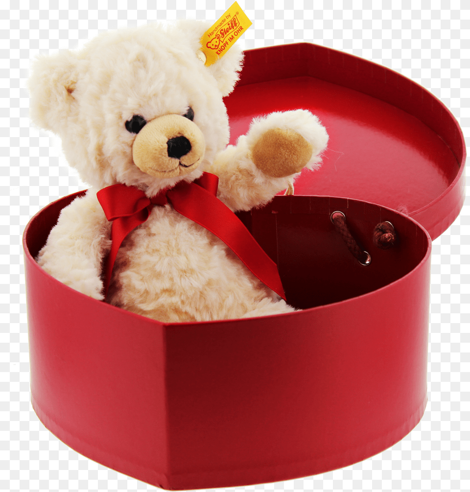 Ours En Peluche Dans Son Coffret Coeur Caja De Regalo De Osito, Teddy Bear, Toy Free Png Download