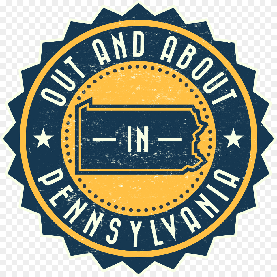 Out And About In Pennsylvania Seal Frame Stamp Template, Badge, Logo, Symbol, Architecture Free Transparent Png