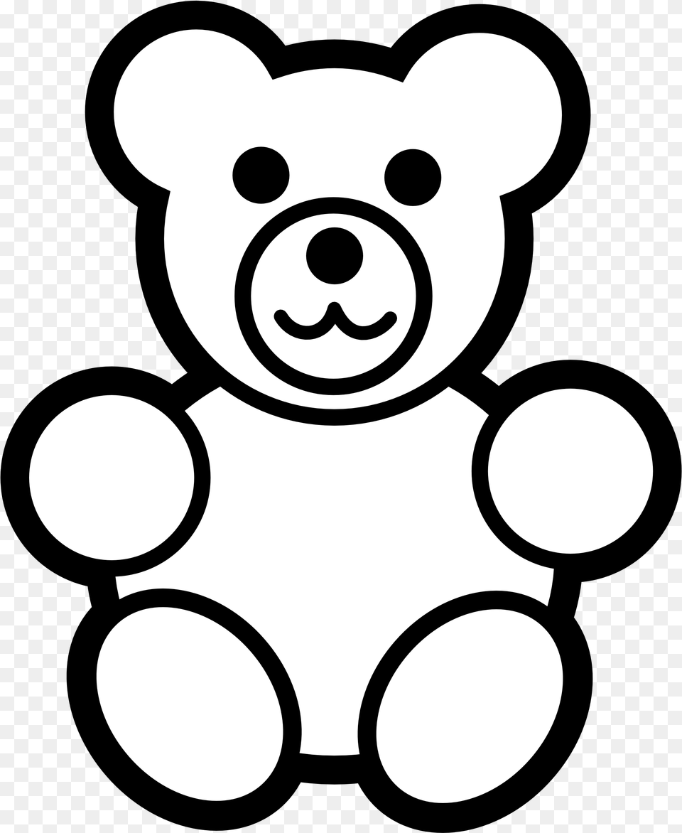 Out Line Of A Bear To Colour, Stencil, Teddy Bear, Toy, Nature Png Image