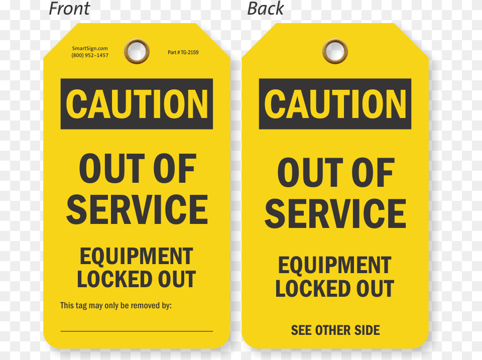 Out Of Service Equipment Locked Out Caution Tag Orange, Sign, Symbol, Text, Road Sign Free Transparent Png