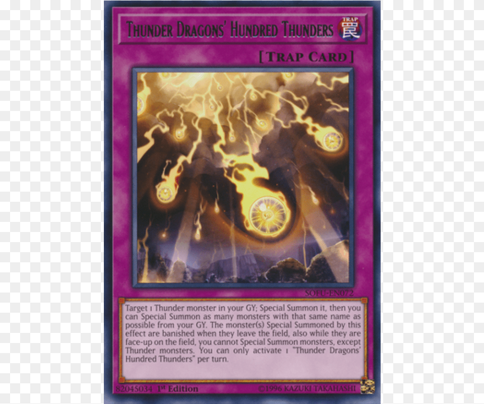 Out Of Stock Sofu En072 Thunder Dragon Yugioh, Advertisement, Poster, Purple, Book Png Image