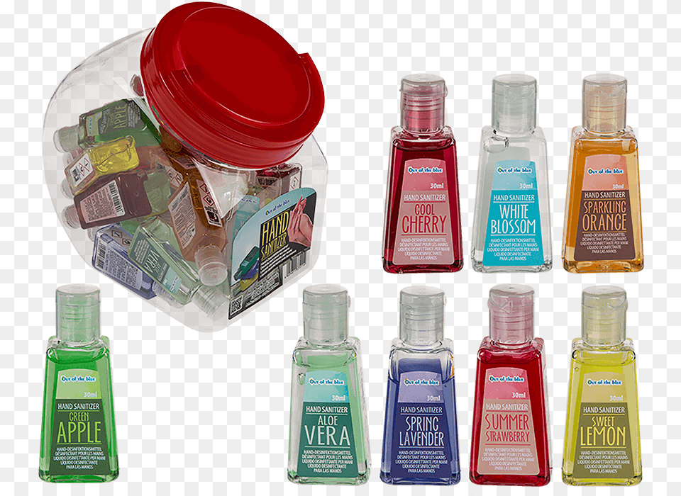 Out Of The Blue Hand Sanitizer, Bottle, Cosmetics, Perfume, Jar Png Image