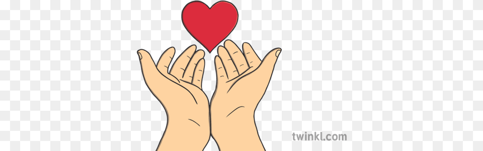 Out Stretched Hands Holding Love Illustration Twinkl For Women, Body Part, Hand, Person, Heart Free Png