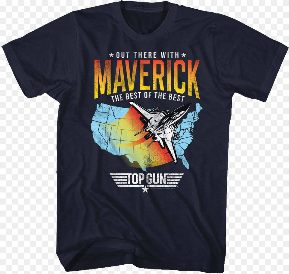 Out There With Maverick Top Gun T Shirt Sunday Tell All Your Friends, Clothing, T-shirt Png Image