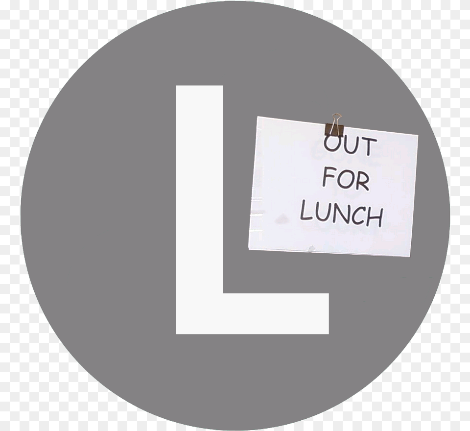 Out To Lunch, Bag, Text, Disk Png Image