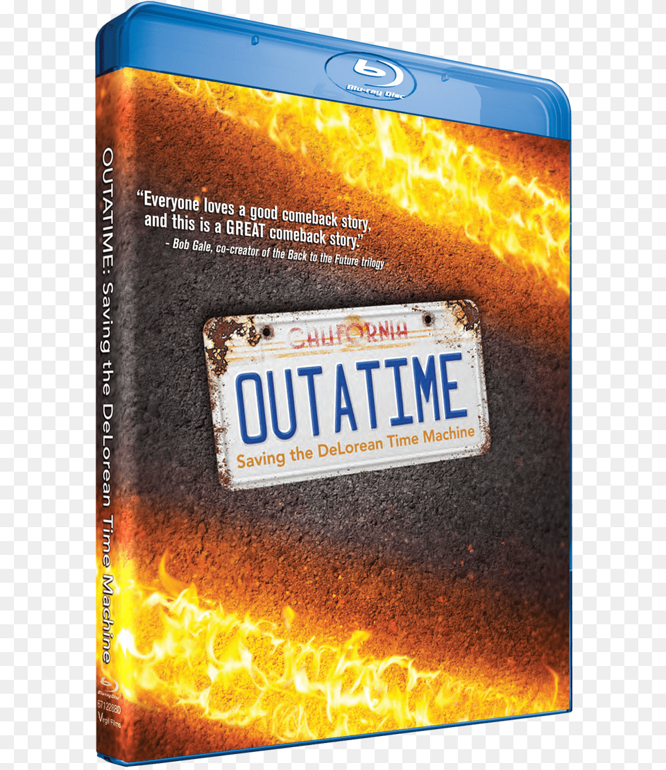 Outatime Saving The Delorean Time Machine Dvd, License Plate, Transportation, Vehicle Png Image