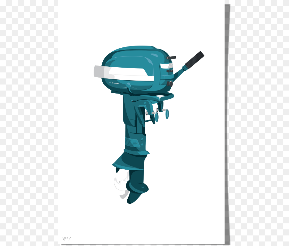 Outboard Motor Art Print With Optional Frame Art, Device, Power Drill, Tool, Machine Free Transparent Png