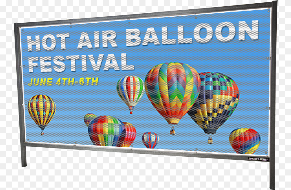 Outdoor Banner Frame Hot Air Balloon, Advertisement, Electronics, Screen, Aircraft Free Png