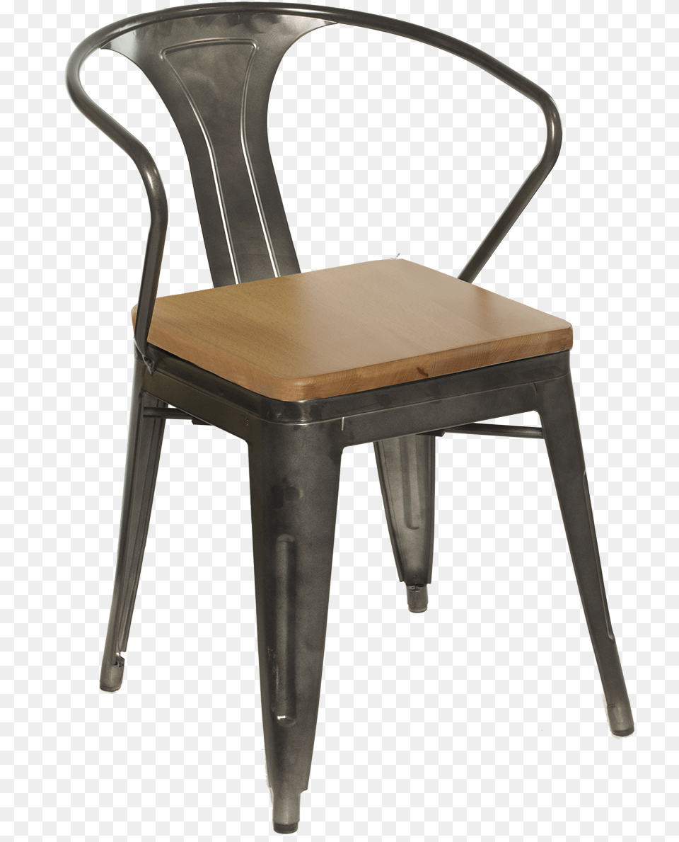 Outdoor Galvanised Steel Chair, Furniture, Plywood, Wood Free Transparent Png