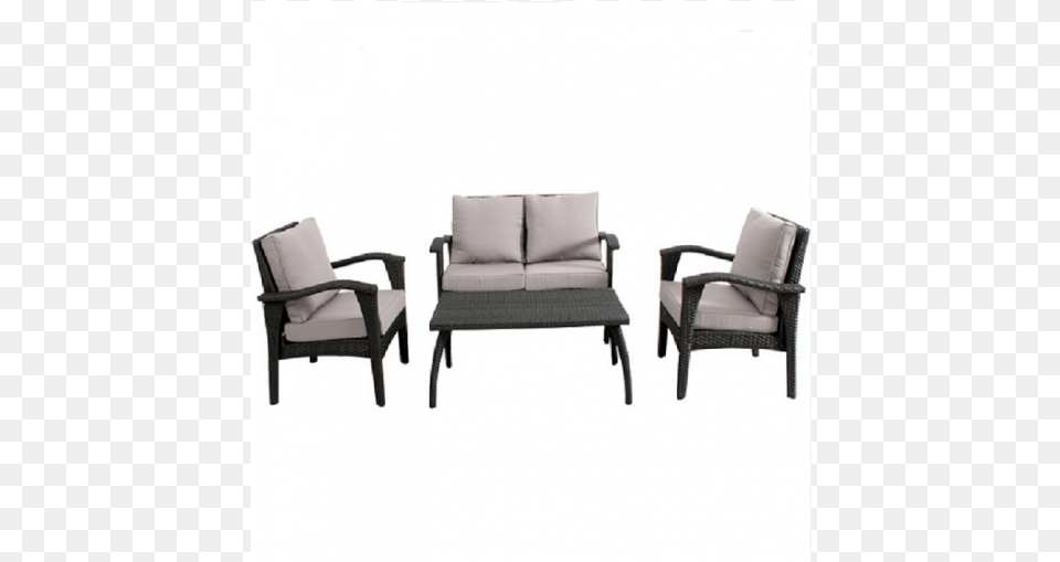 Outdoor Garden Patio Furniture Sofa Suite Honolulu Great Deal Furniture Voyage Outdoor 4pc Grey Wicker, Chair, Cushion, Home Decor, Couch Free Png Download