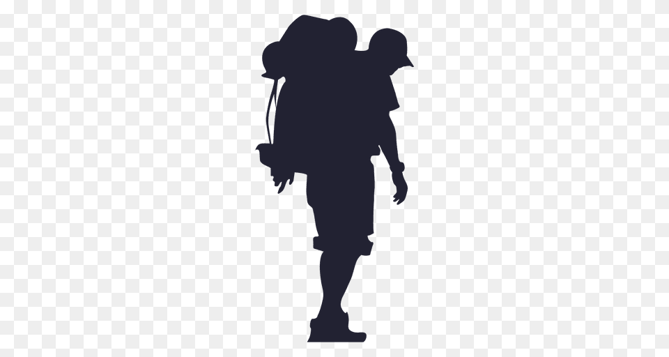 Outdoor Hiking Silhouette, Person Png Image