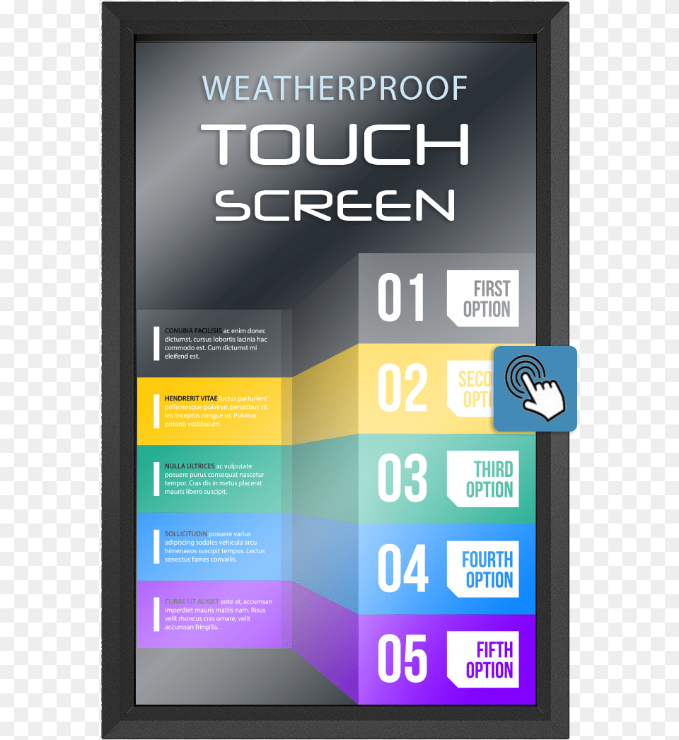 Outdoor Interactive Tv Screen The Tv Shield Pro Touch Crisis Communication Plan, Advertisement, Poster, Computer Hardware, Electronics Png