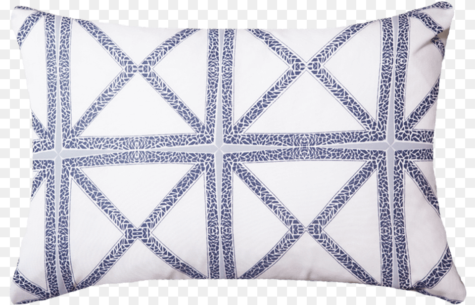 Outdoor Mosaic Navy Lumber Cushion 35 X 55 Cm Squares In Triangles, Home Decor, Pillow Free Png