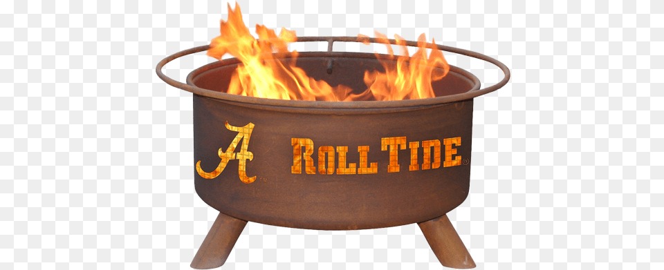 Outdoor University Of Alabama Crimson Tide Roll Tide Fire Pit, Flame, Bonfire, Bbq, Cooking Png