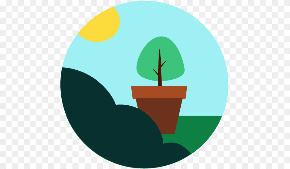 Outdoors Icon Circle, Leaf, Plant, Potted Plant Png