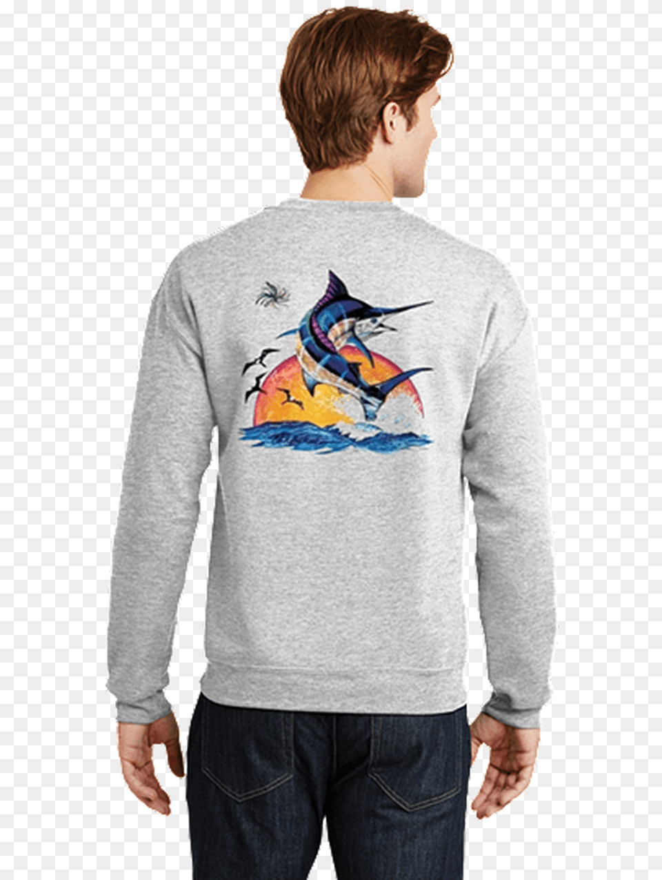 Outer Banks Sunrise Marlin Sweatshirt Deep Sea Fishing Outer Banks, Long Sleeve, Sweater, Clothing, Sleeve Free Png