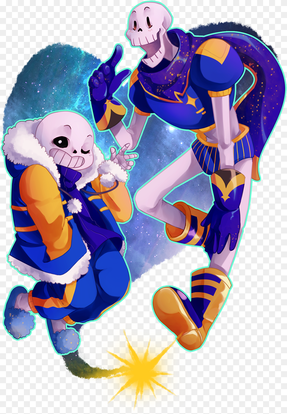 Outertale Sans And Papyrus, Art, Graphics, Baby, Person Png