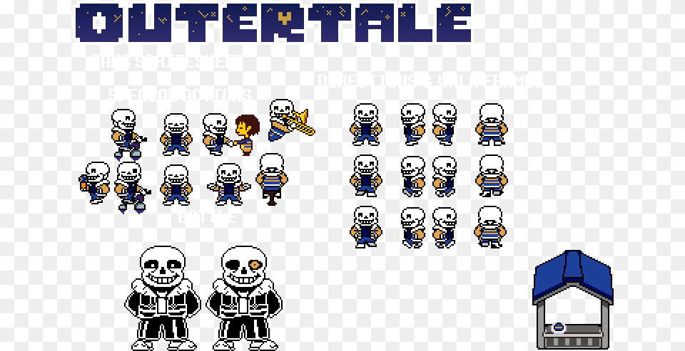 Outertale Sans Sprite Sheet, People, Person, Baby, Animal Free Png