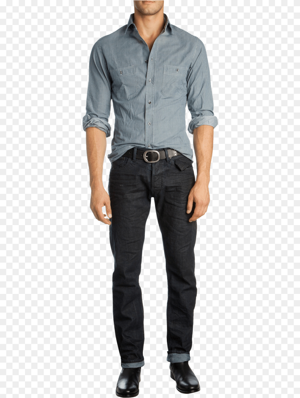 Outfit Con Camisa Fajada, Jeans, Pants, Clothing, Shirt Png Image