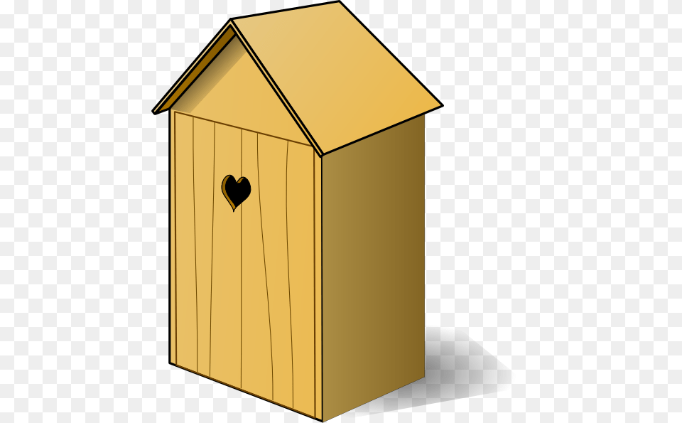 Outhouse With Heart On Door Clip Art, Mailbox, Outdoors, Toolshed, Architecture Free Png