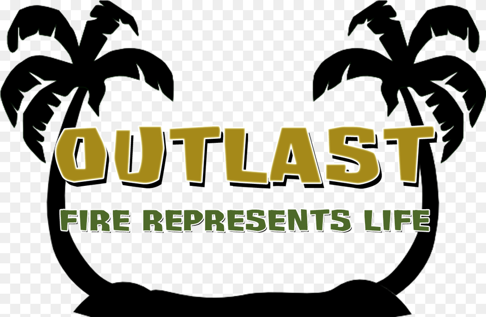 Outlast Silhouette Palm Tree, Plant, Vegetation, Blackboard, Green Free Transparent Png