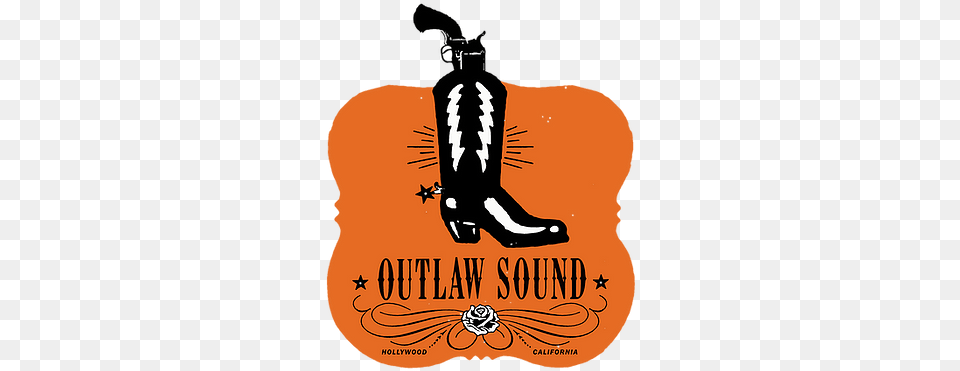 Outlaw Sound Drawing, Boot, Clothing, Footwear, Cowboy Boot Png