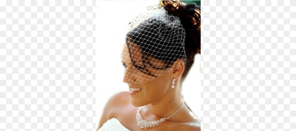 Outlet White Couture Birdcage Bridal Face Veil, Clothing, Accessories, Necklace, Jewelry Png Image