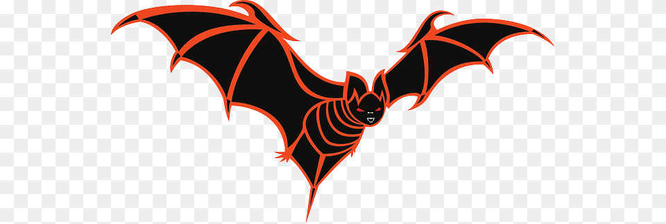 Outline Bat Clipart Echo Halloween Scary Bats, Animal, Mammal, Wildlife, Fish Free Png