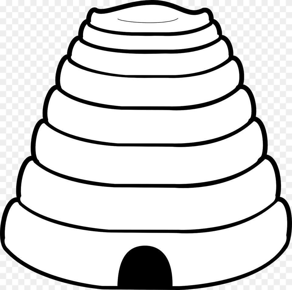 Outline Bee Hive Clip Art, Cake, Dessert, Food, Wedding Png Image