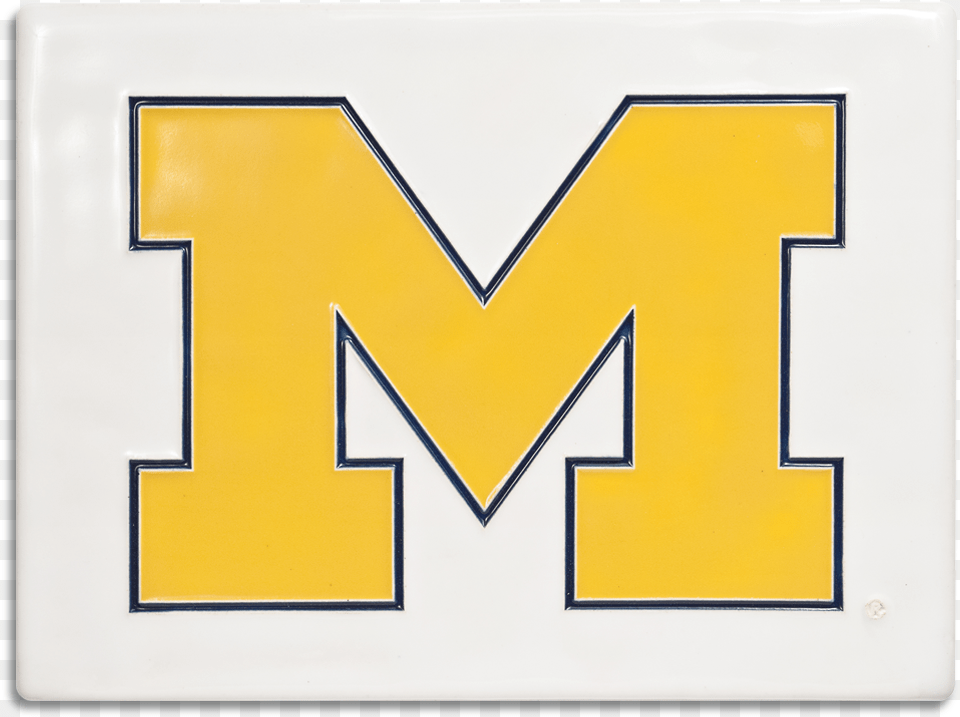 Outline Block M White With Blue Michigan Wolverines, Symbol, Logo, Text Png