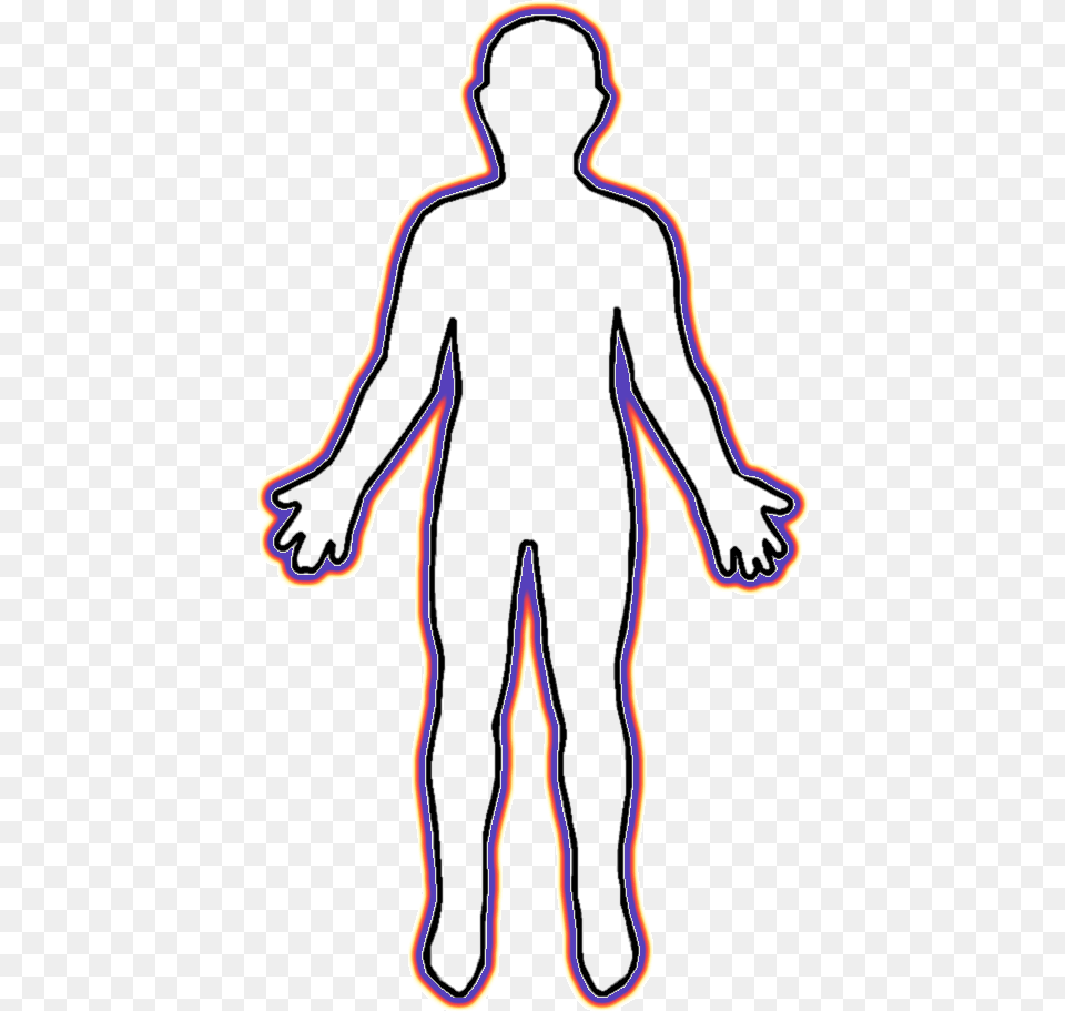 Outline Body Aura Body Outline No Background, Light, Silhouette, Bow, Weapon Free Png Download