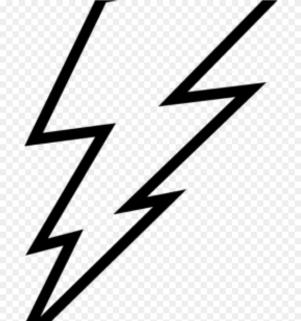 Outline Clipart Lightning Bolt Outline Clip Art Lightning Lightning Bolt Clipart, Gray Png