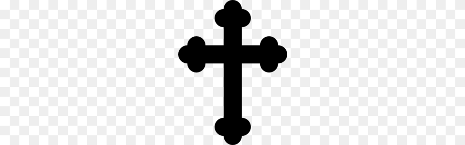 Outline Cross Clip Art, Gray Free Png