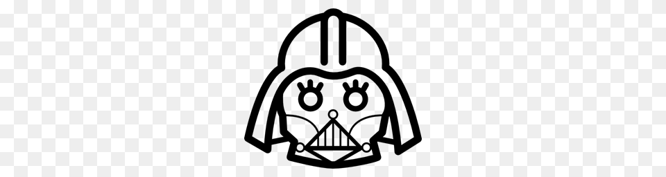Outline Darth Vader Darth Vader Frontal Coucou Movie Cinema, Gray Free Png