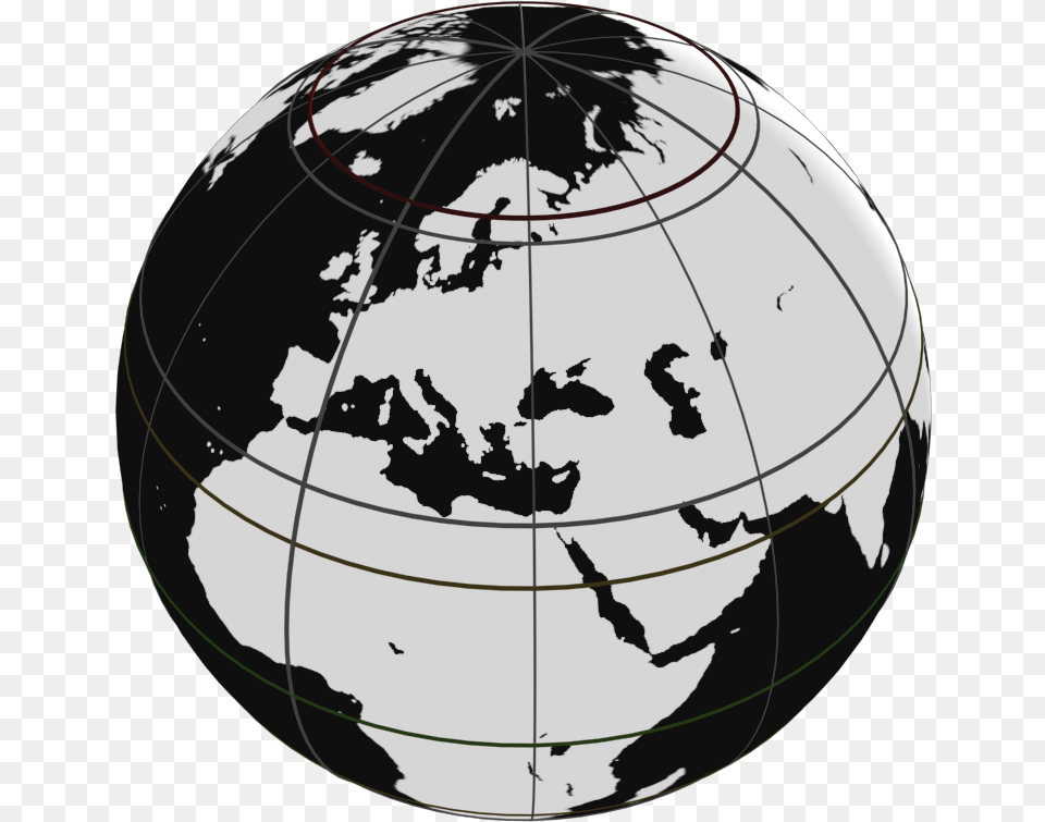 Outline Europe On Globe Map, Astronomy, Outer Space, Planet, Person Free Png Download
